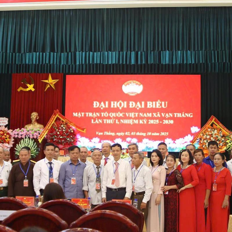 ỦY BAN MTTQ VIỆT NAM XÃ VẠN THẮNG TỔ CHỨC ĐẠI HỘI ĐẠI BIỂU LẦN THỨ I, NHIỆM KỲ 2025-2030