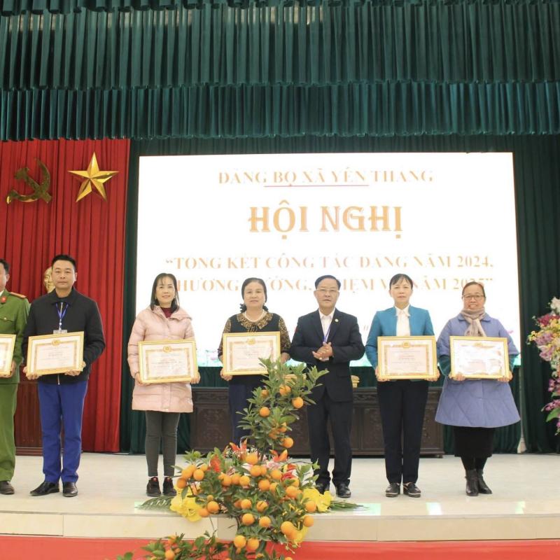 Xã Yên Thắng tổng kết công tác Đảng - chính quyền và thi đua khen thưởng năm 2024, triển khai nhiệm vụ năm 2025