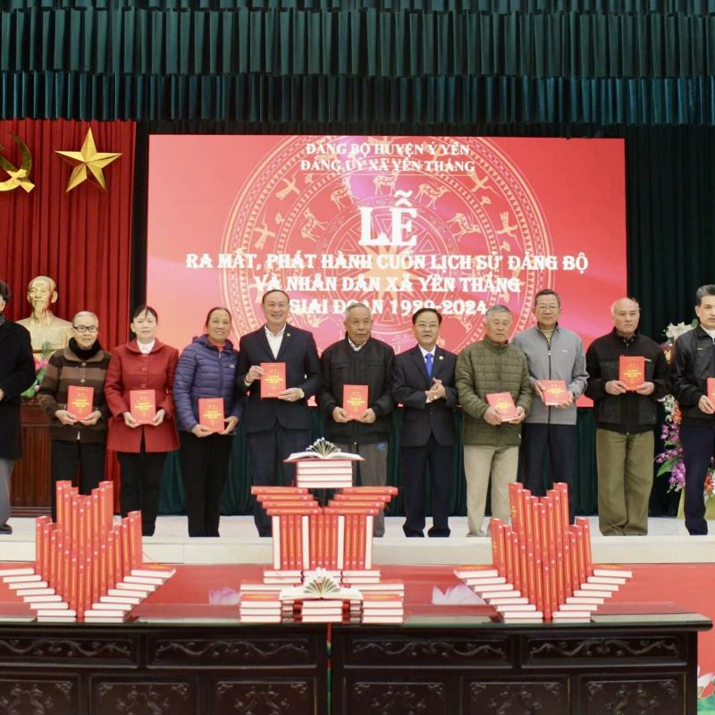 Lễ ra mắt, phát hành cuốn “Lịch sử Đảng bộ xã Yên Thắng giai đoạn 1929-2024”