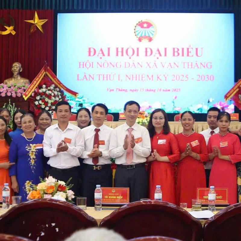 XÃ VẠN THẮNG LONG TRỌNG TỔ CHỨC ĐẠI HỘI ĐẠI BIỂU HỘI NÔNG DÂN LẦN THỨ I, NHIỆM KỲ 2025 – 2030