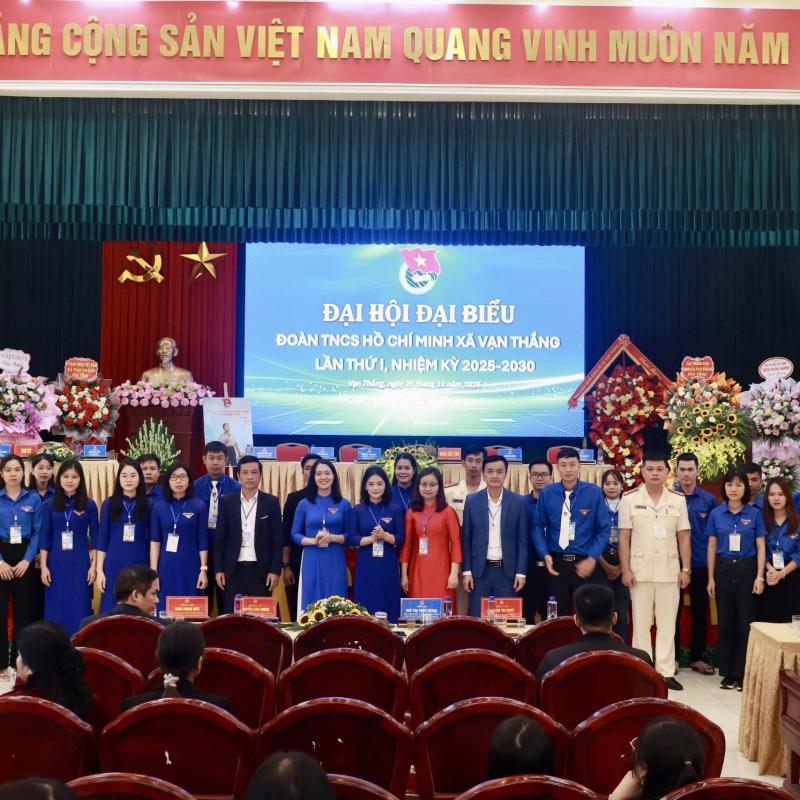 XÃ VẠN THẮNG LONG TRỌNG TỔ CHỨC ĐẠI HỘI ĐẠI BIỂU ĐOÀN TNCS HỒ CHÍ MINH LẦN THỨ I, NHIỆM KỲ 2025 - 2030