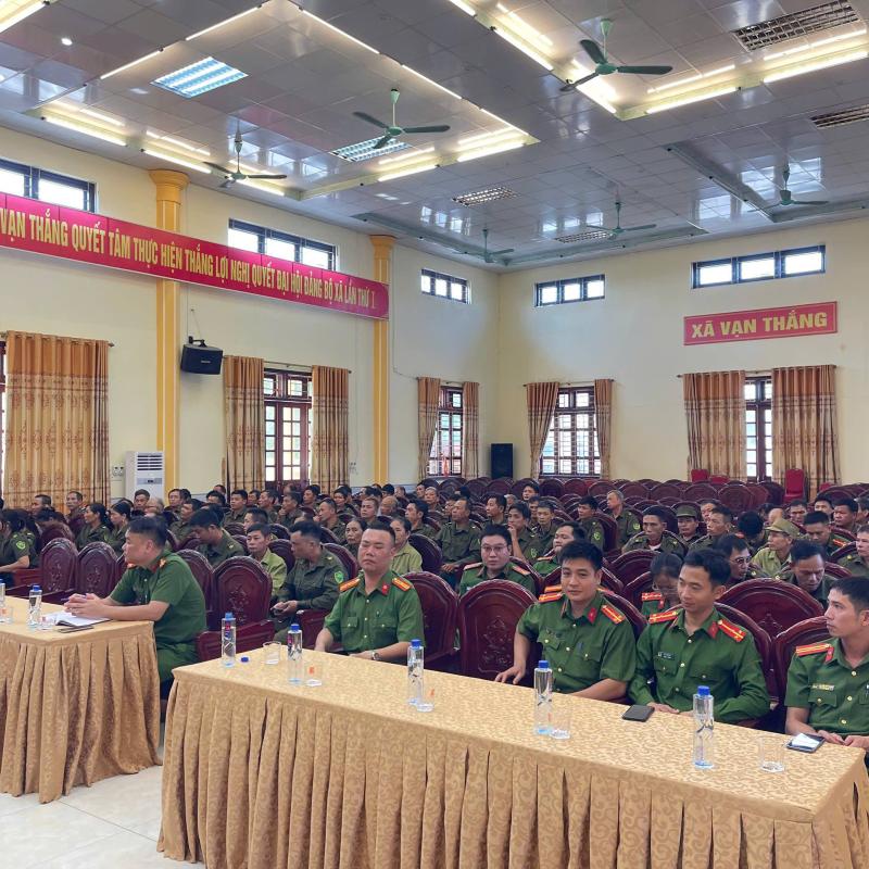 CÔNG AN XÃ VẠN THẮNG - TỈNH NINH BÌNH TỔ CHỨC HỘI NGHỊ TRIỂN KHAI KẾ HOẠCH, PHƯƠNG ÁN BẢO ĐẢM AN NINH, TRẬT TỰ ĐẠI HỘI ĐẢNG BỘ XÃ VẠN THẮNG LẦN THỨ I, TIẾN TỚI ĐẠI HỘI ĐẠI BIỂU TOÀN QU