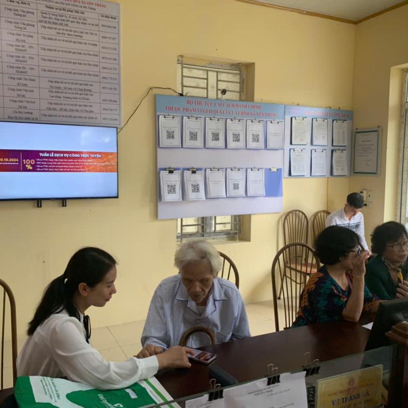 UBND xã Yên Thắng ra quân hưởng ứng Ngày chuyển đổi số quốc gia 10/10