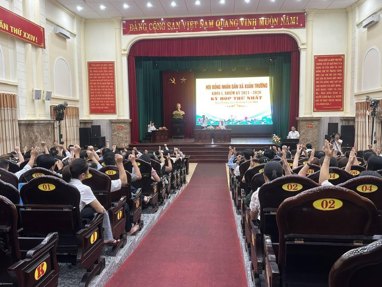 HĐND xã Xuân Trường tổ chức kỳ họp thứ nhất, khóa I, nhiệm kỳ 2021-2026